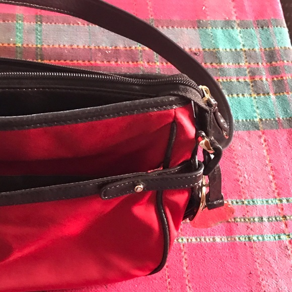 Etienne Aigner Bags Aigner Red Nylon Satchel Style Shoulder Handbag